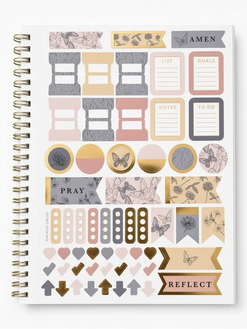 The Gracious Maker Prayers & Reflections 5 Subject Butterfly Journal Notebook